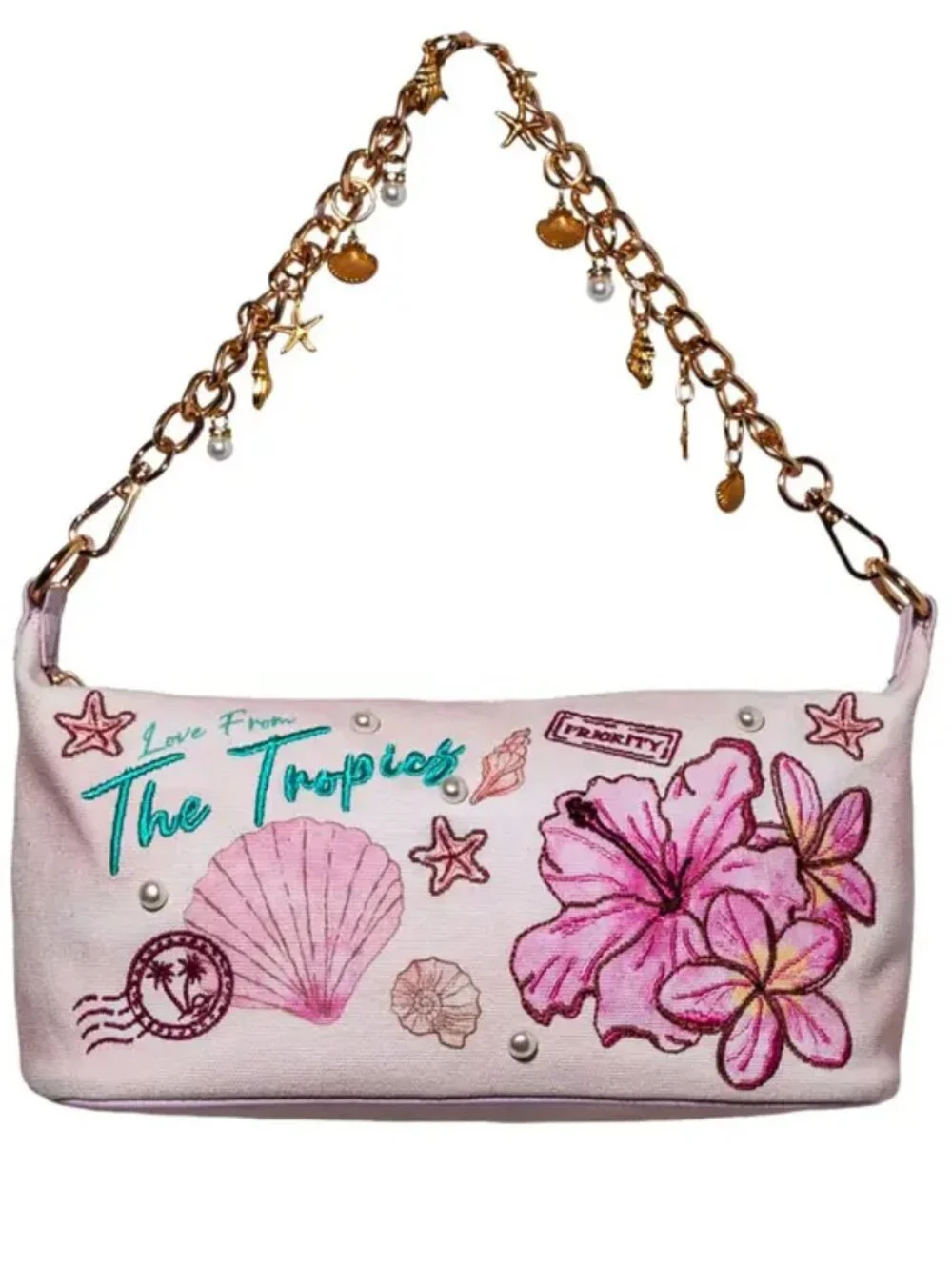 Tropical Charm Beaded Shoulder Bag - Picture 9 of 9